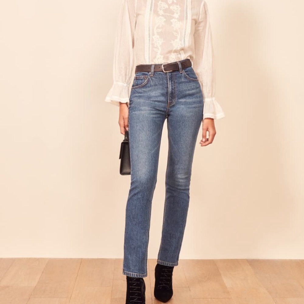 Reformation - Liza High Rise Straight Jeans